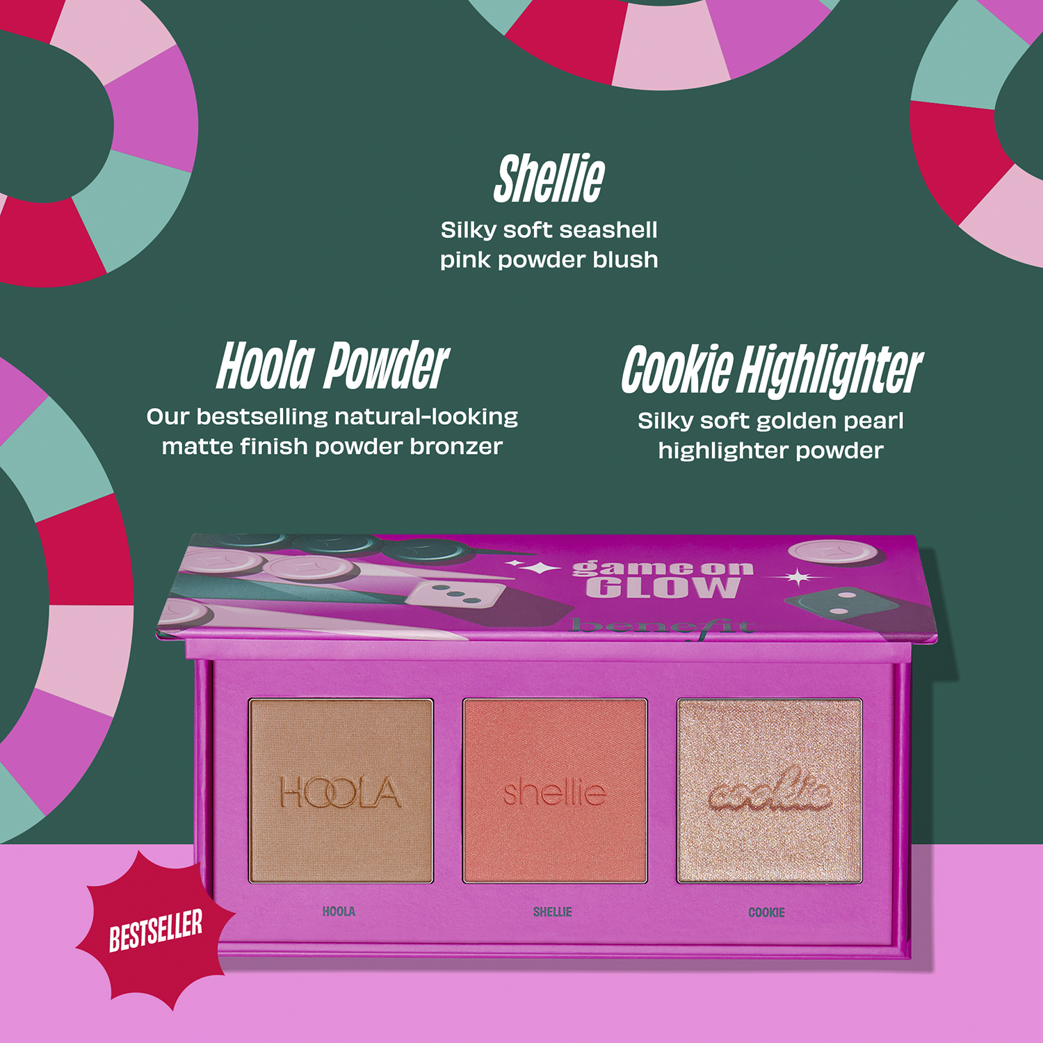 Game On Glow Blush, Bronzer and Highlighter Limited Edition Cheek Palette