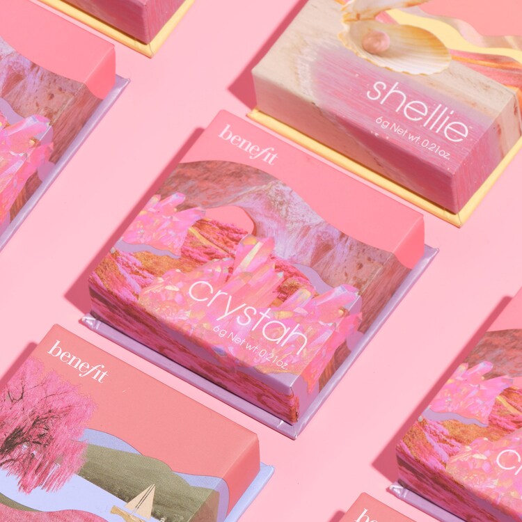 BOP Crystah rosa blush - blush med shimmer
