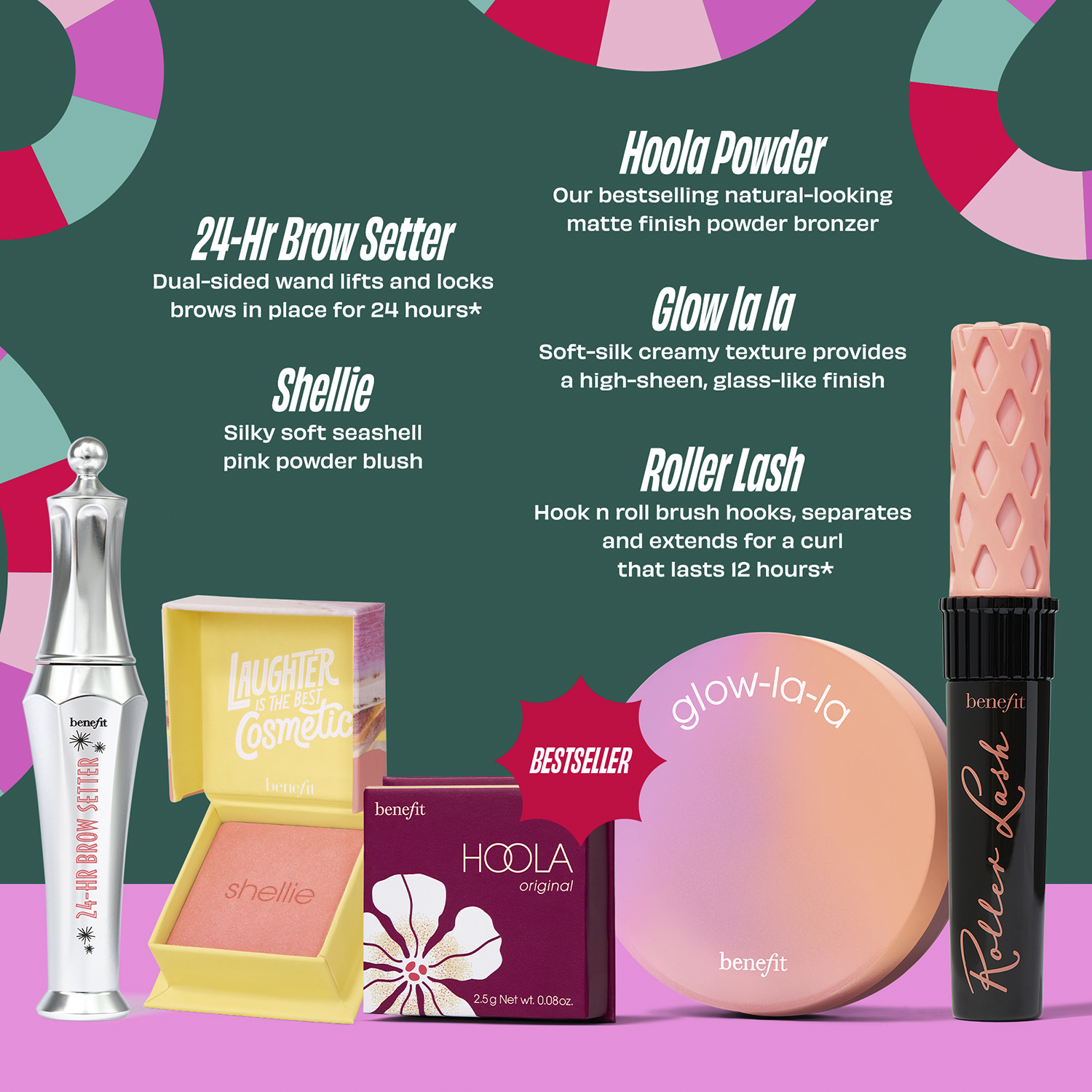 Glam of Life Mascara, Brow and Cheek 5-piece Makeup