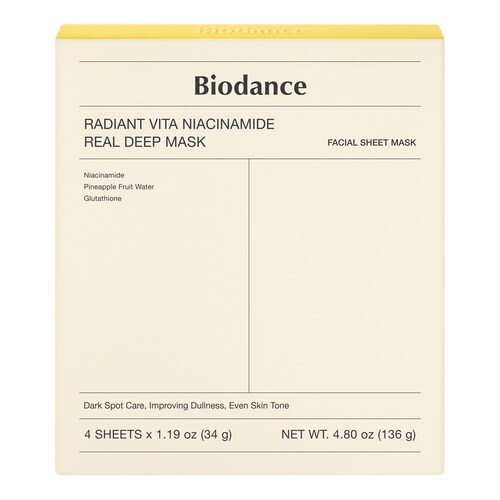 Biodance - Radiant Vita Niacinamide Real Deep Mask - Μάσκα λάμψης και ομοιόμορφου τόνου
