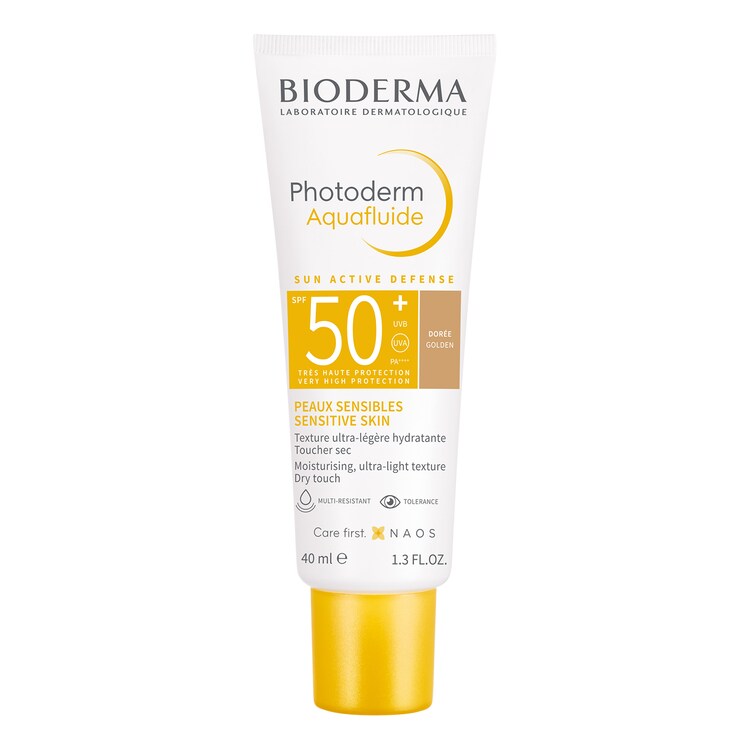 Photoderm Aquafluide Teinte dorée - Soin Hydratant pour peaux sensibles