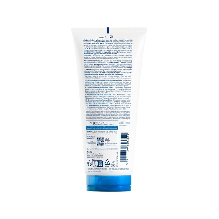 Atoderm Crème Ultra - Crème hydratante peaux sensibles et sèches 