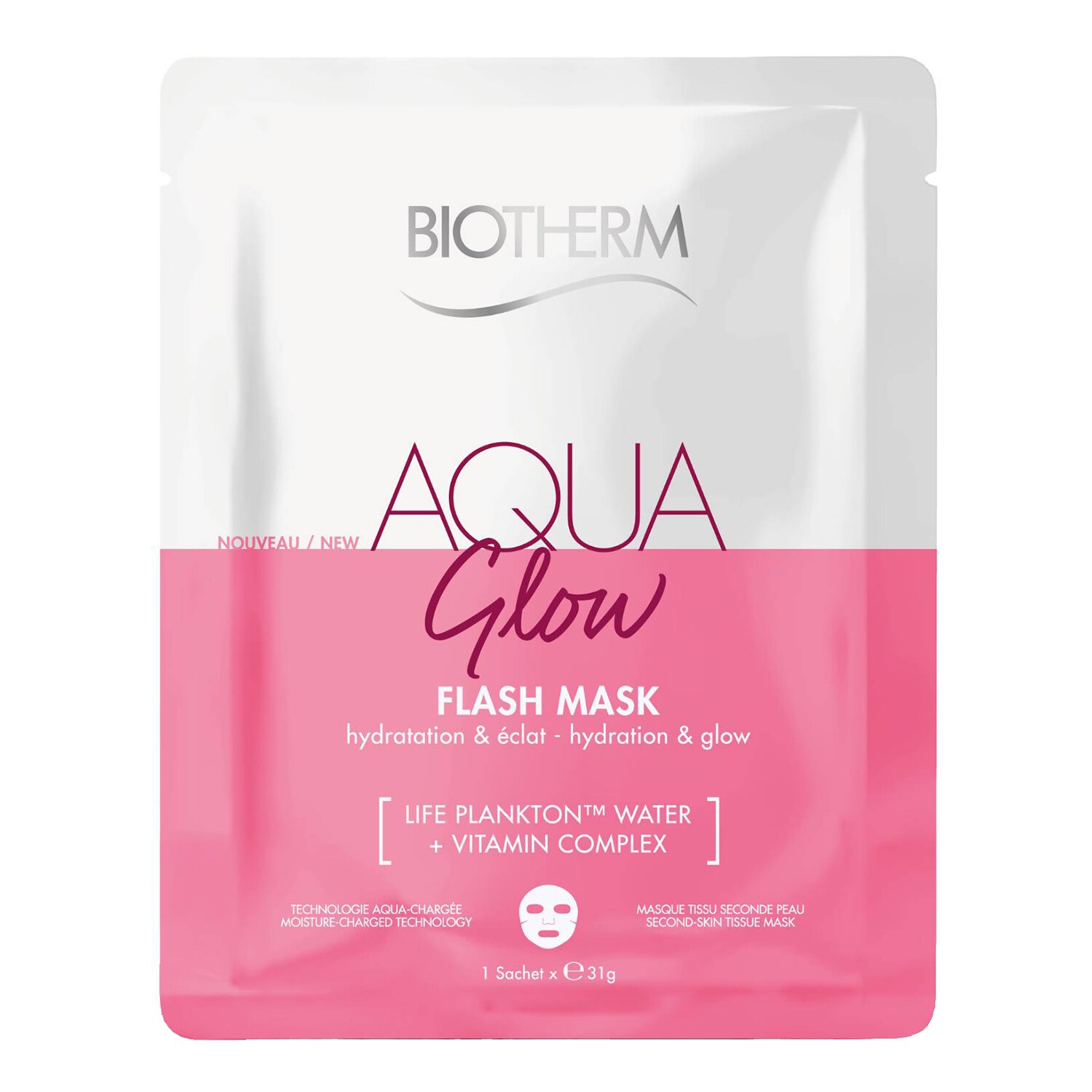 Biotherm Aqua Gllow Flash Mask pleťová maska 31 g koupíte na Sephora.cz