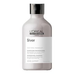 Silver Shampoo - Cabellos grises y blancos, neutraliza reflejos amarillos, L'Or&eacute;al Professionnel