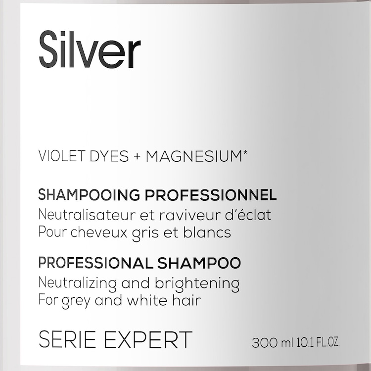 Silver Shampoo per capelli grigi e bianchi, neutralizza i riflessi gialli