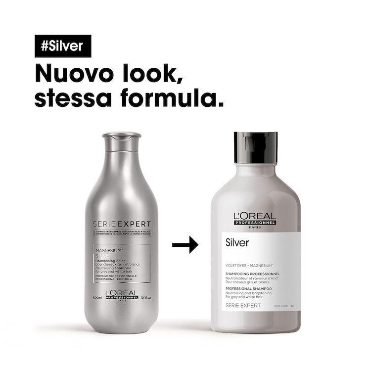 Silver Shampoo per capelli grigi e bianchi, neutralizza i riflessi gialli