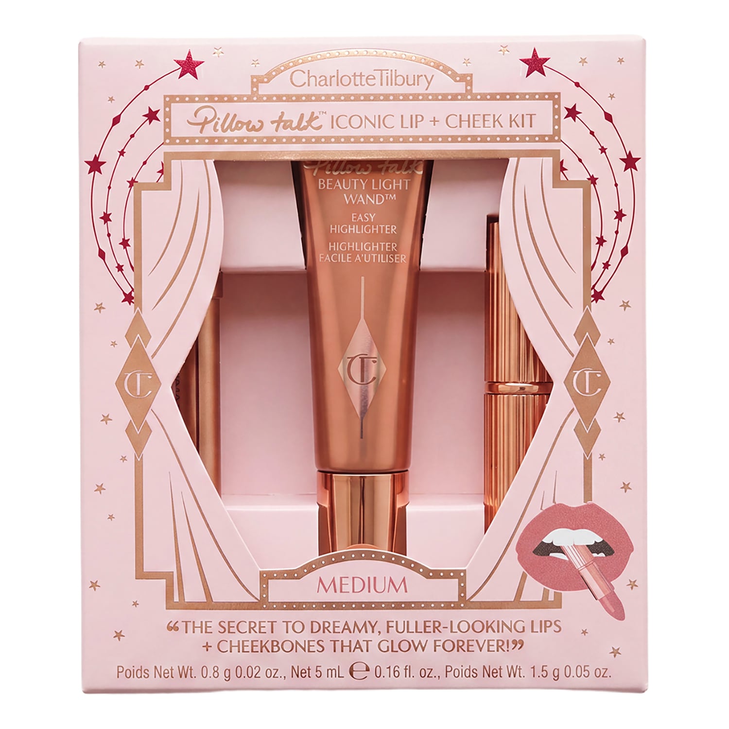 Pillow Talk Iconic Lip + Cheek Kit - Pillow Talk Medium