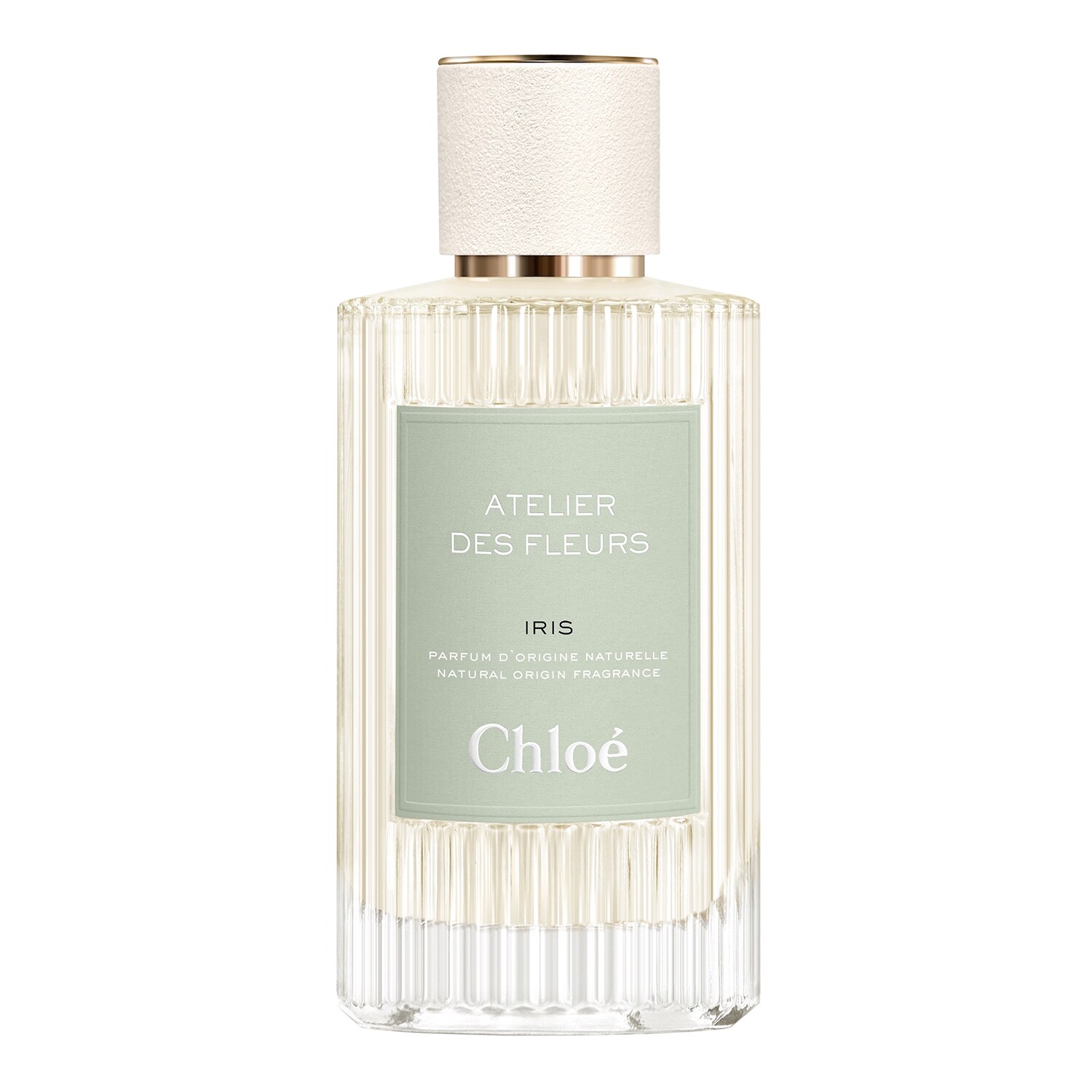 Unisex parfém CHLOÉ Atelier des Fleur Iris v lahvičce barvy světlého modrého skla