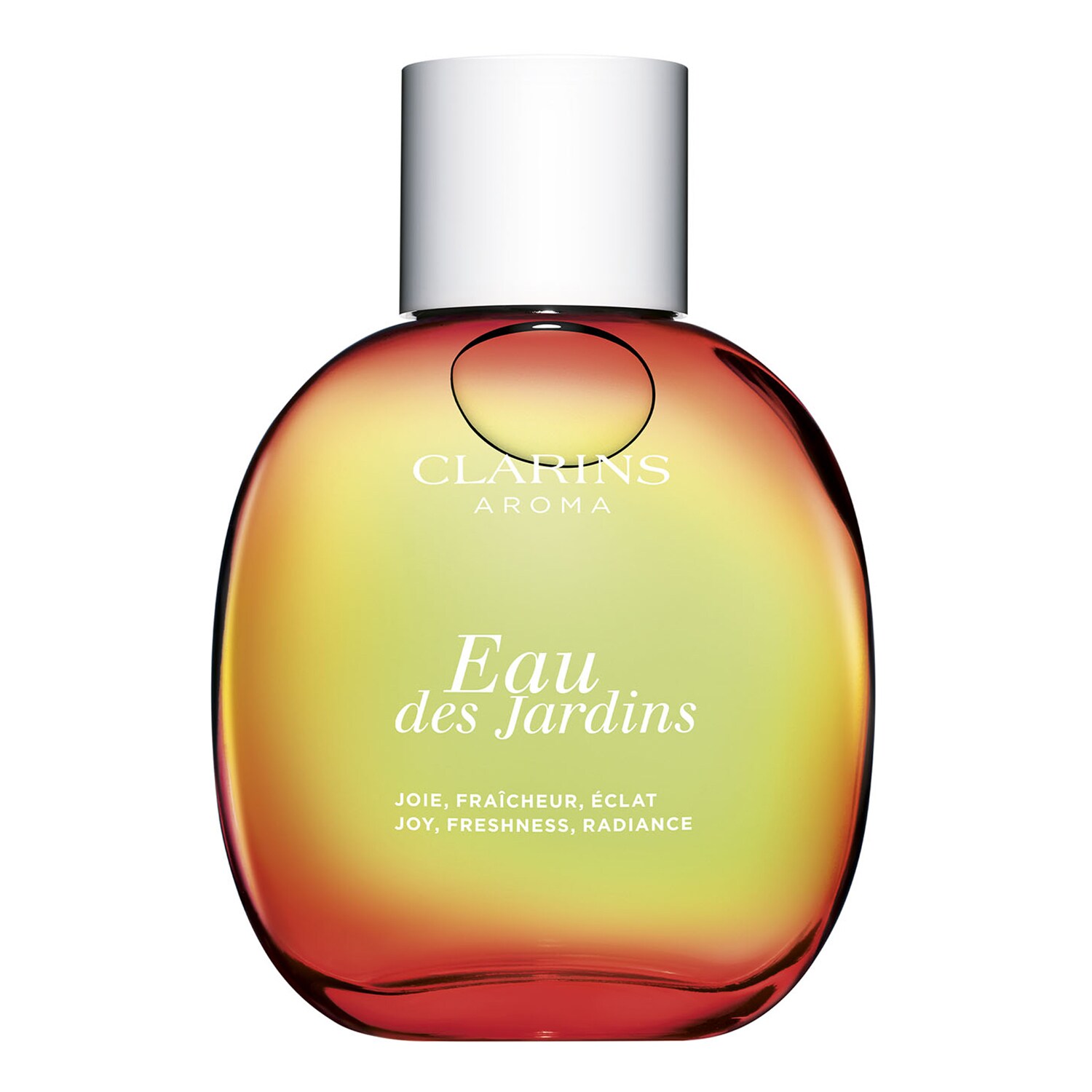 Tělová vůně Clarins Eau des Jardins v krabičce, světle zelené barvy