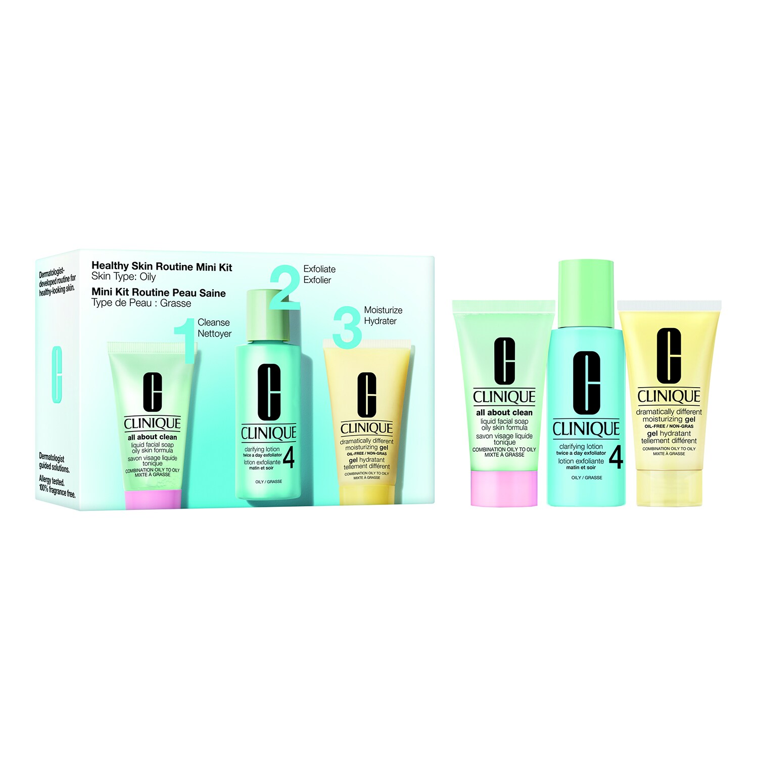 CLINIQUE - Healthy Skin Routine Mini Kit 4 - Mastná pleť