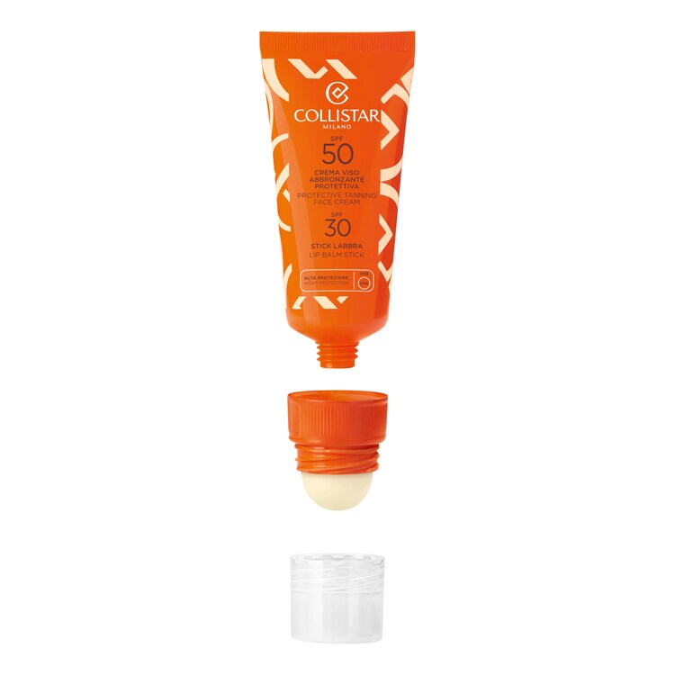 Crema Viso Abbronzante Protettiva & Stick Labbra - Solare Viso prorettivo