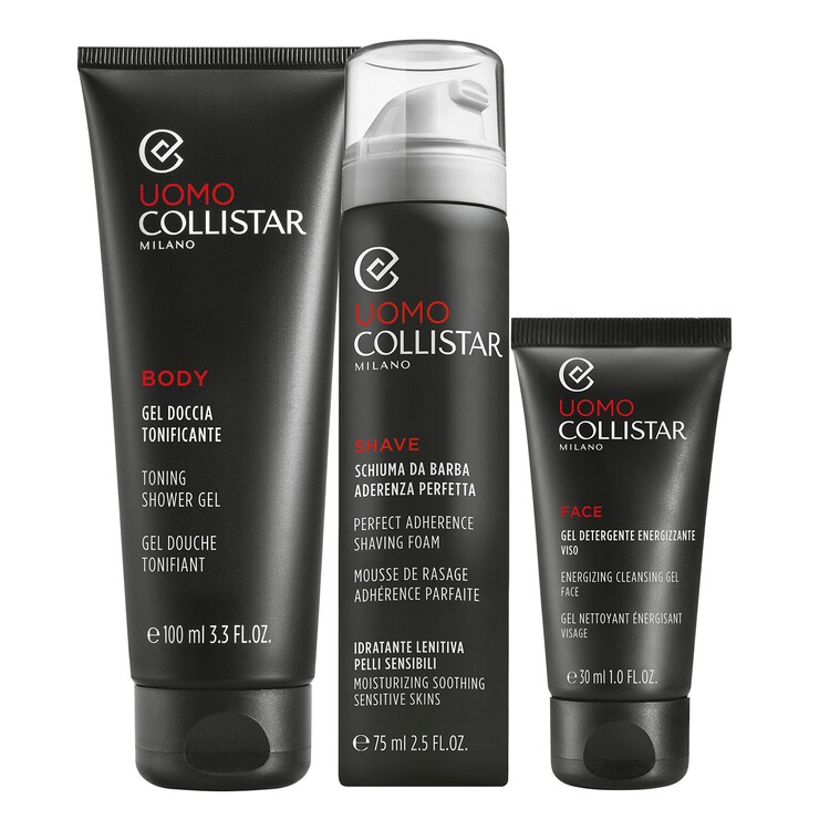 Schiuma + Detergente viso + Gel Doccia - SET MAN