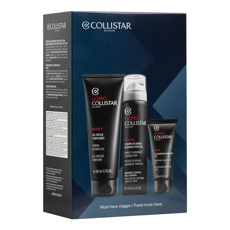 Schiuma + Detergente viso + Gel Doccia - SET MAN