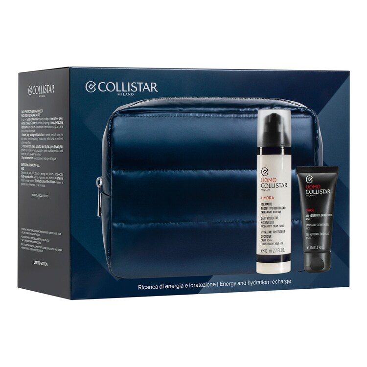 Idratante protettivo quotidiano + Detergente Viso Energizzante - SET MAN
