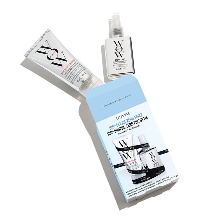 100% Clean, Zero Frizz – Cestovní sada péče o vlasy