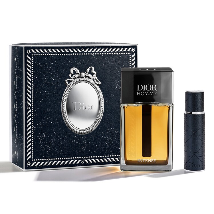 Coffret Dior Homme Intense - Édition limitée, eau de parfum, vaporisateur de sac
