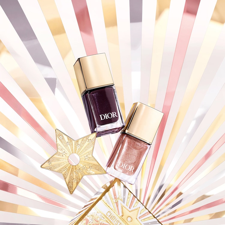 Dior Vernis  - Plum Nail Lacquer and Glittery Top Coat in Limited Edition