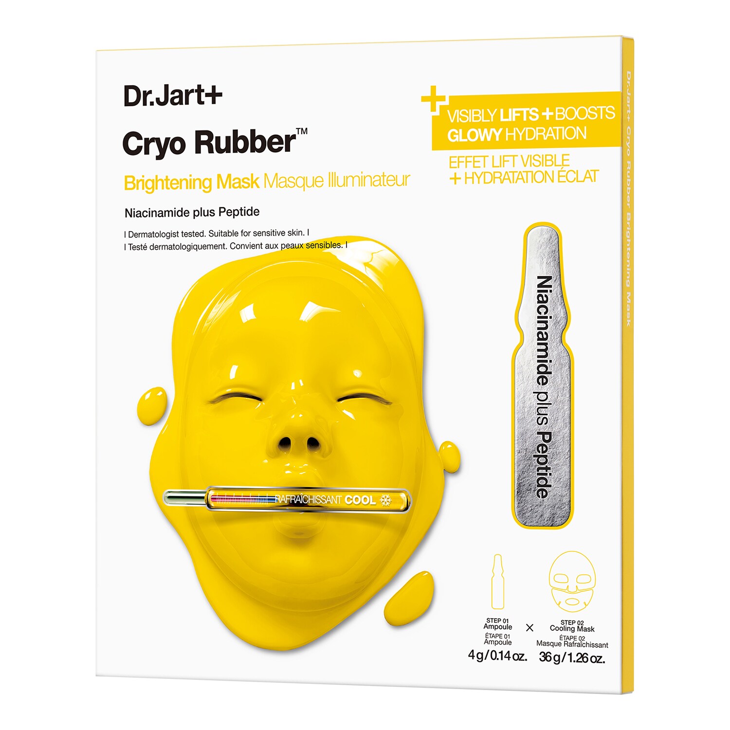 Dr. Jart+ Cryo Rubber™ Brightening Mask intenzivní hydrogelová maska pro rozjasnění pleti 40 g