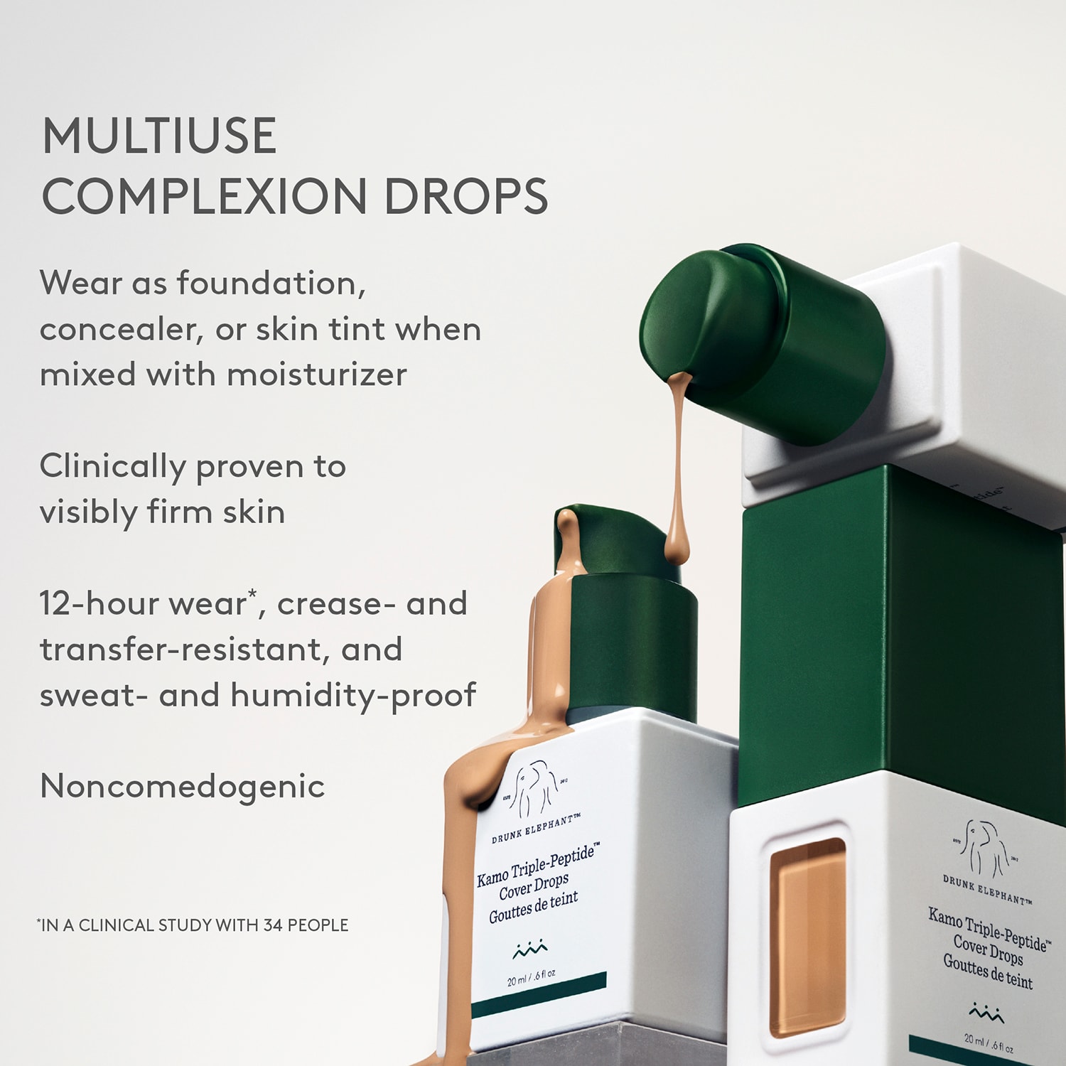 Kamo Triple-Peptide Cover Drops 20ml