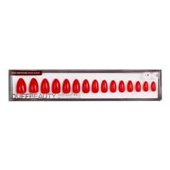 Ruby Red, Medium Almond - Press-on negle, DUFFBEAUTY