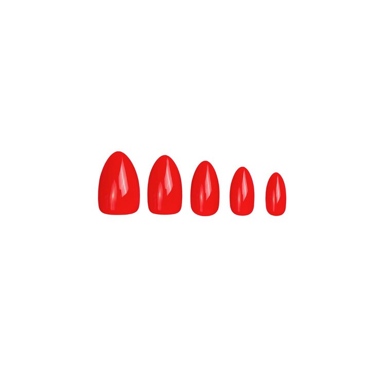 Ruby Red, Medium Almond - Press-on negle