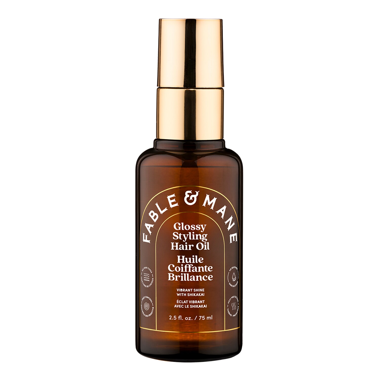 FABLE & MANE - Glossy Styling Hair Oil - Stylingový vlasový olej pro lesk se shikakai
