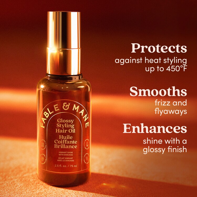 Glossy Styling Hair Oil - Aceite de peinado brillante con shikakai