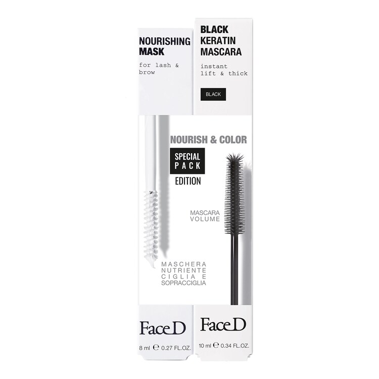 BIPACK MASCHERA CIGLIA & MASCARA NERO ALLA KERATINA - mascara curativo + mascara