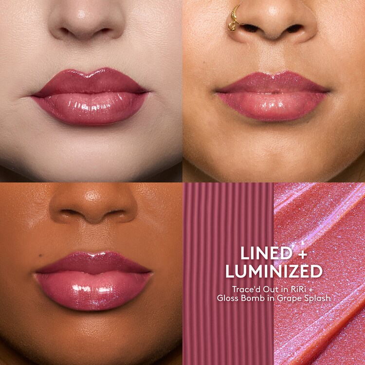 Lined + Luminized Duo - Lápiz de labios Trace'd Out y Gloss Bomb