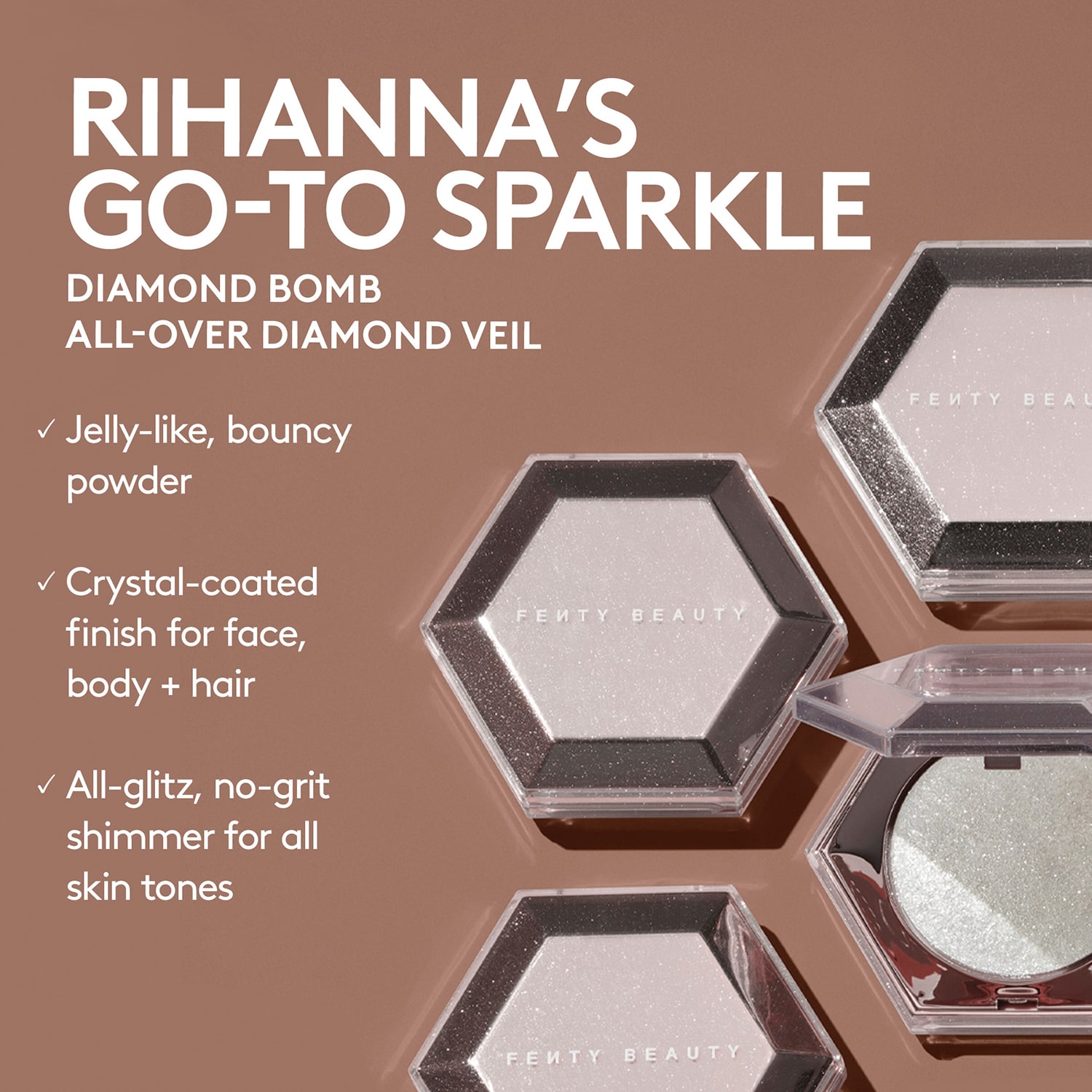 Mini Diamond Bomb All-Over Diamond Veil