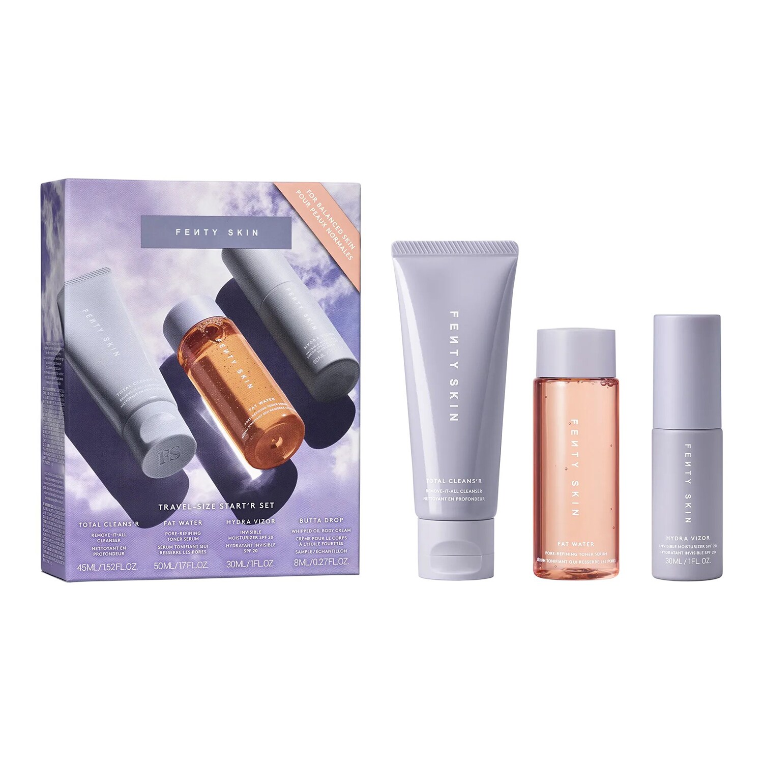 FENTY SKIN - Start'r set - Sada péče o obličej pro normální až suchou pleť