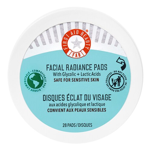First Aid Beauty - Facial Radiance Pads - Δίσκοι λάμψης προσώπου με Γλυκολικό + Γαλακτικό Οξύ