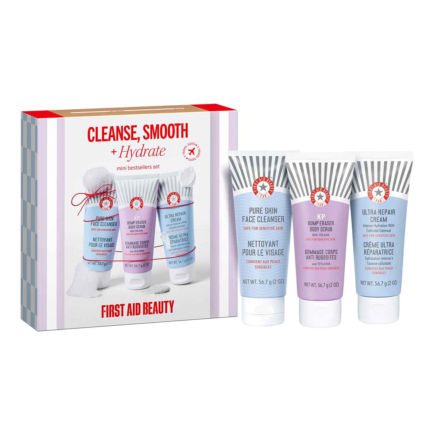 First Aid Beauty Cleanse, Smooth & Hydrate - Set in Reisegröße