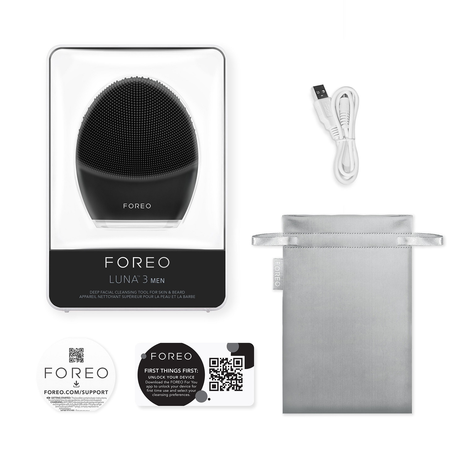 LUNA 3 Men - Yüz ve Sakal Temizleme Masaj Aleti | FOREO ≡ SEPHORA