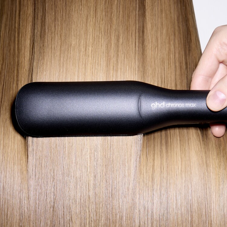 Chronos max - plancha de pelo con placas anchas negra