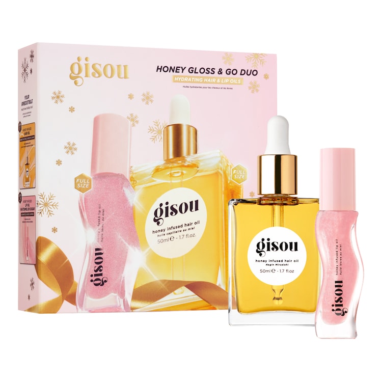 Honey Gloss & Go Duo - Σετ λάδι μαλλιών και λάδι χειλιών
