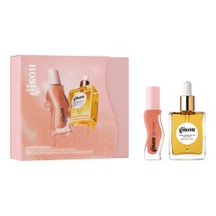 Glossy & Glazed - Coffret Duo de óleo capilar e hidratante labial em óleo, Gisou