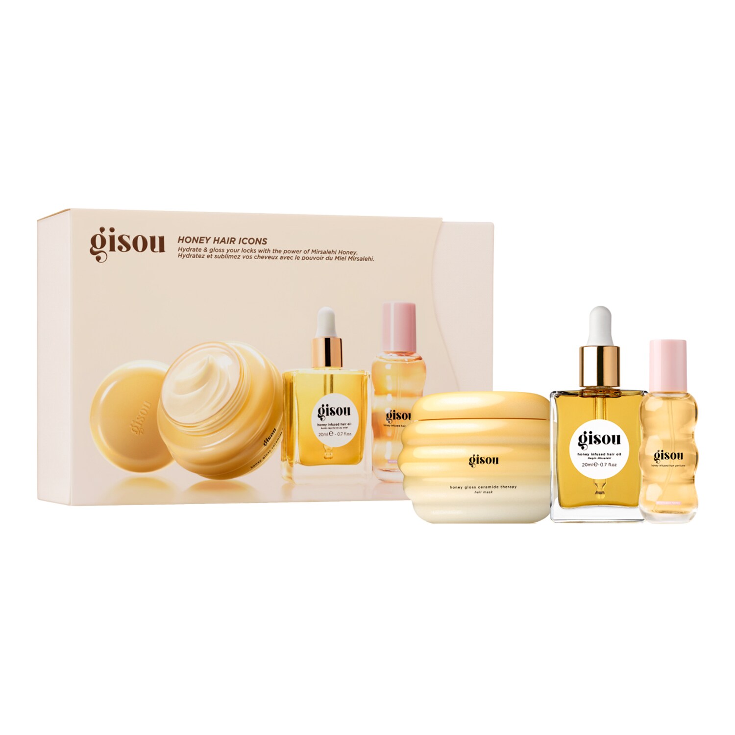GISOU - Honey Hair Icons - Vlasová sada pro hydrataci a lesk