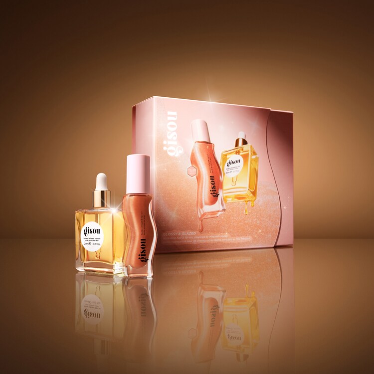 Glossy & Glazed - Coffret Duo de óleo capilar e hidratante labial em óleo
