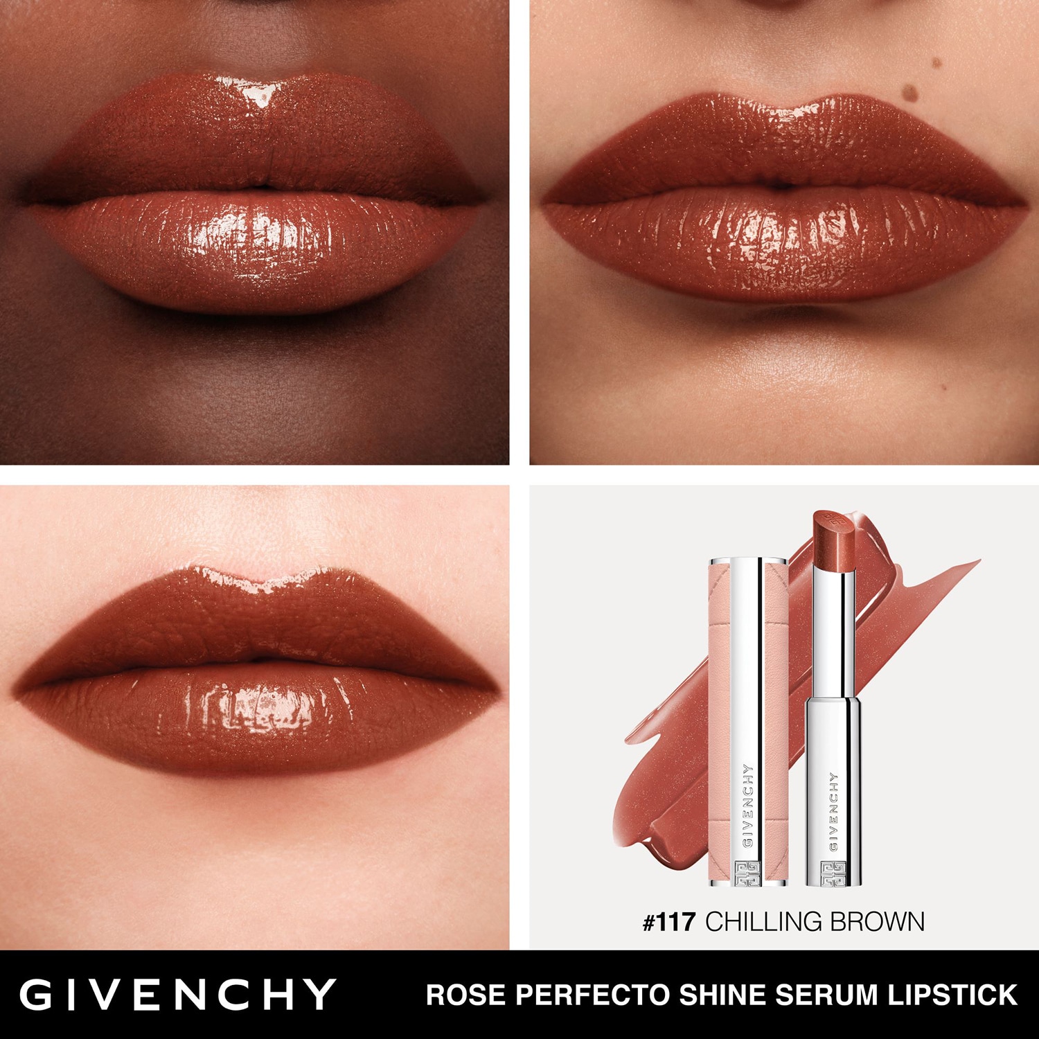 アウロラ/AURORA　ジバンシー/GIVENCHY Rose Perfecto Shine Serum Lipstick - Ruj de buze | Givenchy ≡ SEPHORA