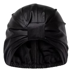 Anti-Frizz Satin Hair Bonnet Black - Satynowy czepek do włosów, GLOV
