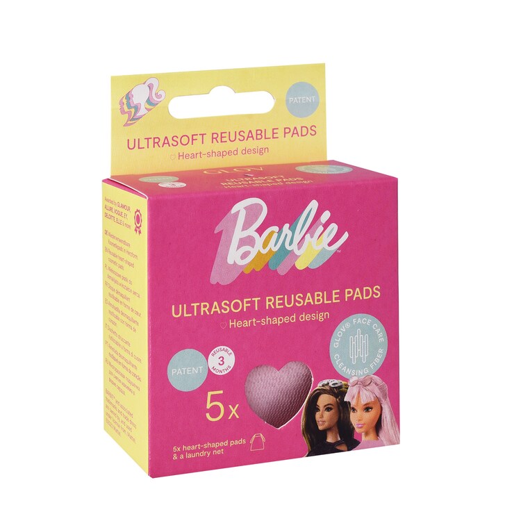 Ultrasoft Reusable Pads Barbie Hearts - Płatki do zmywania makijażu
