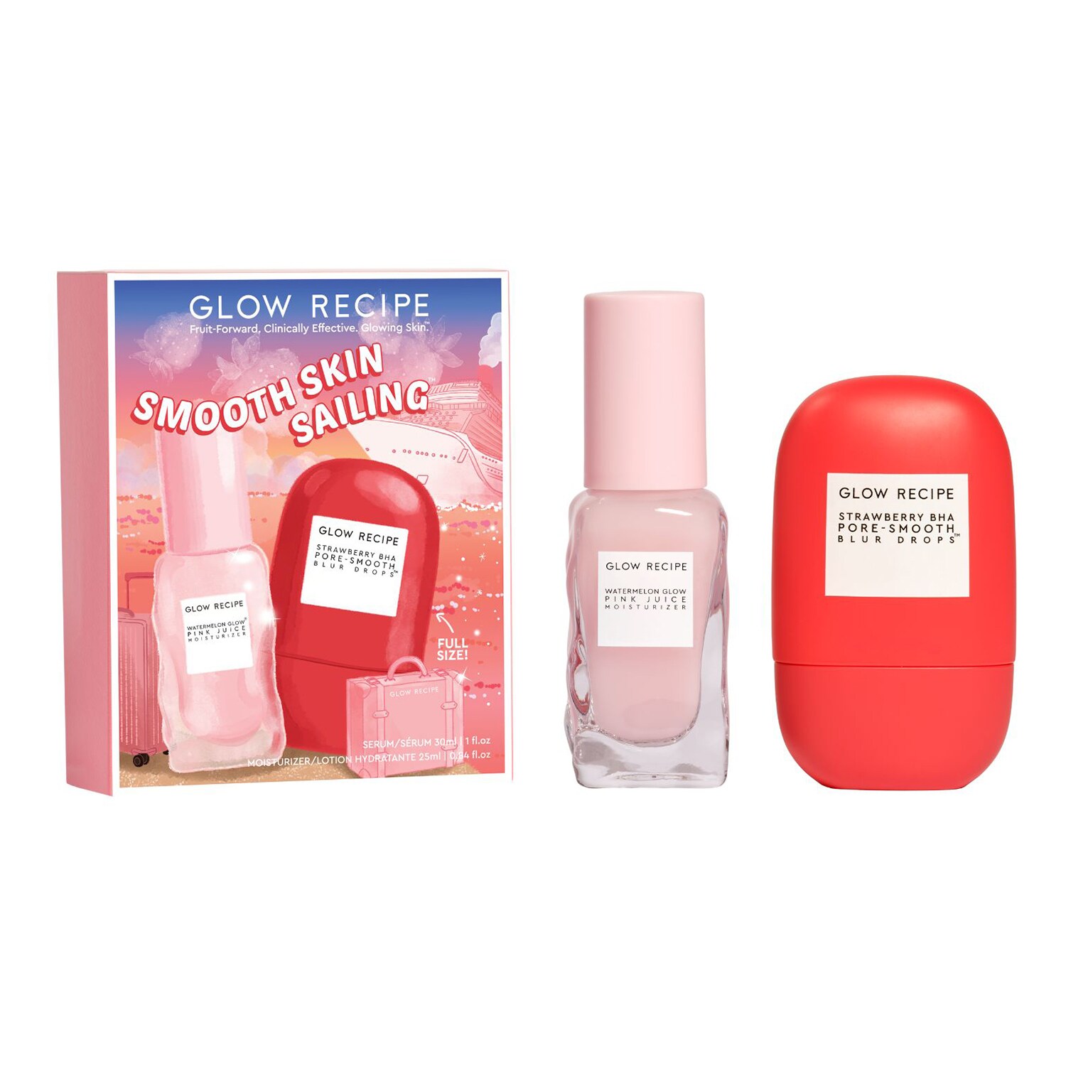 GLOW RECIPE - Smooth Skin Sailing – Sada přípravků na obličej
