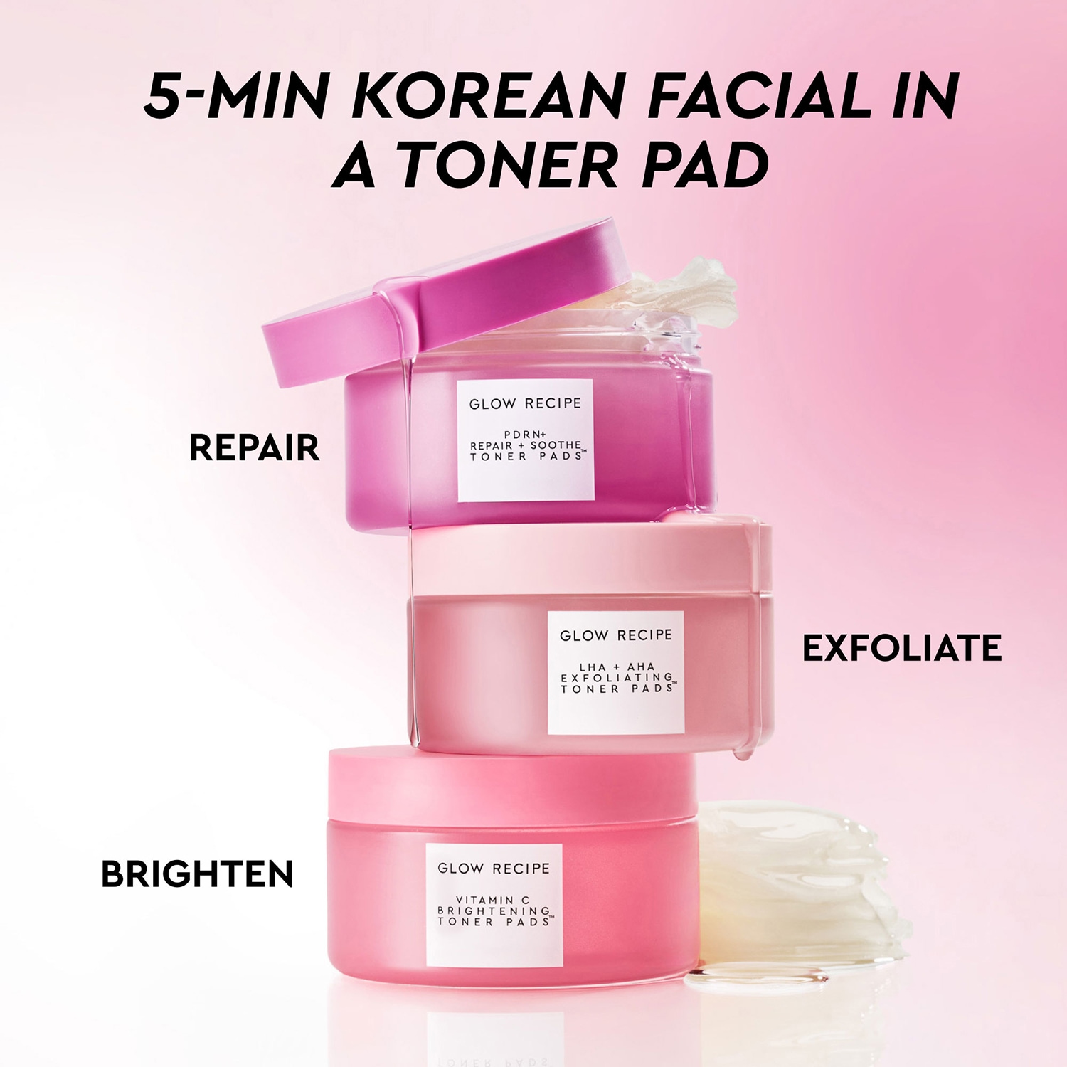 Korean Toner Pad Skin Care Kit for Pores, Dark Spots, and Skin Barrier Repair