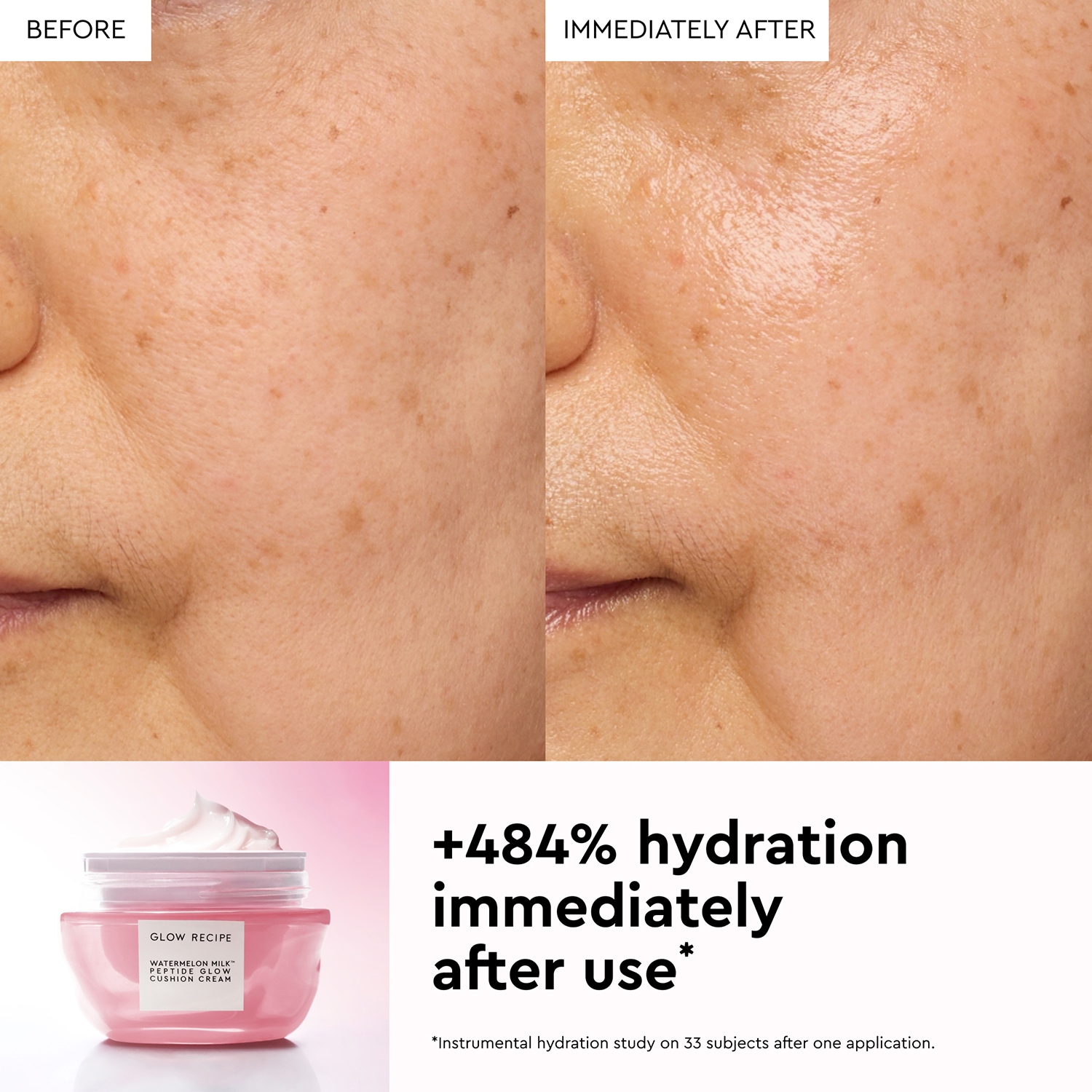 Watermelon Milk Peptide Cushion Cream Refillable Moisturizer