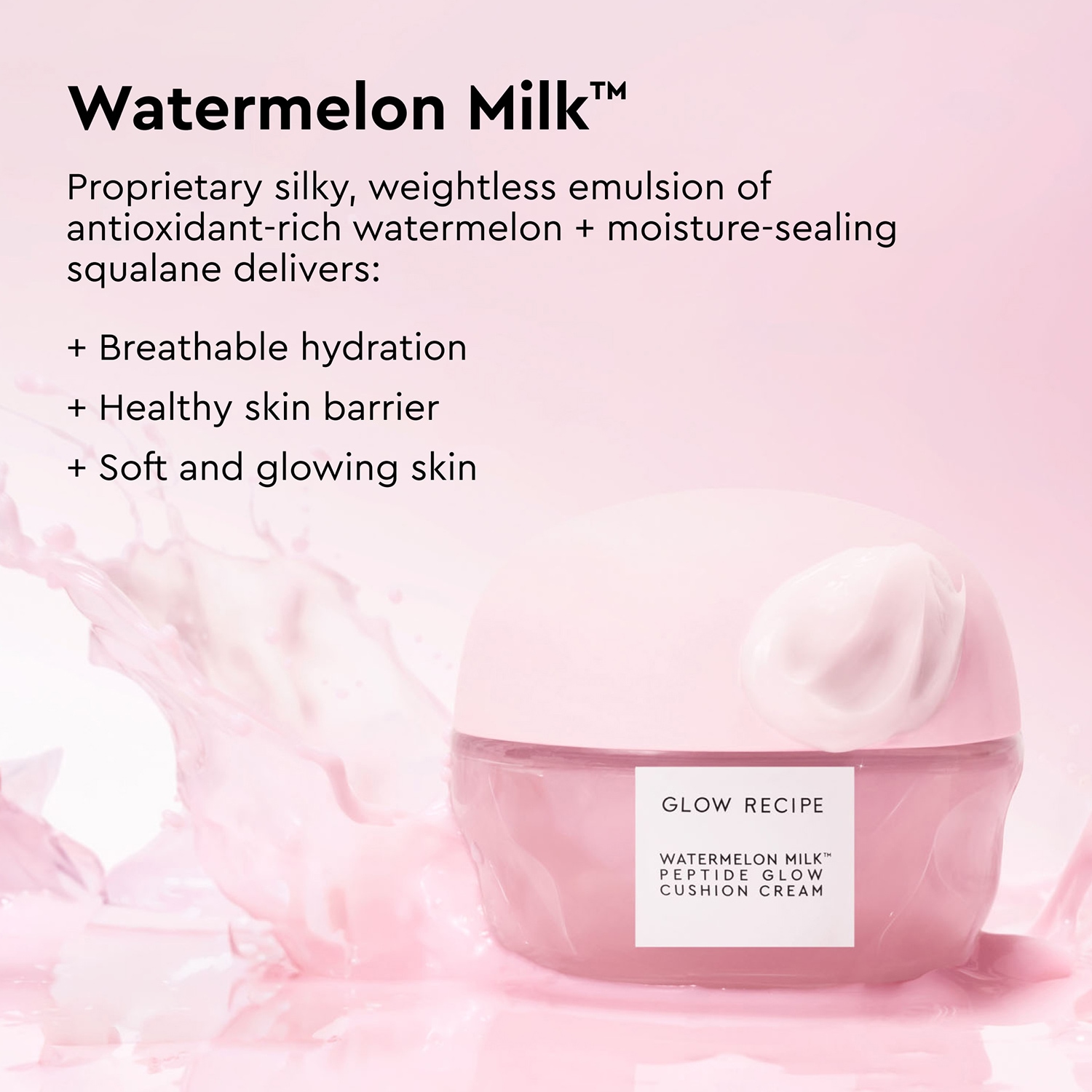 Watermelon Milk Peptide Cushion Cream Refillable Moisturizer
