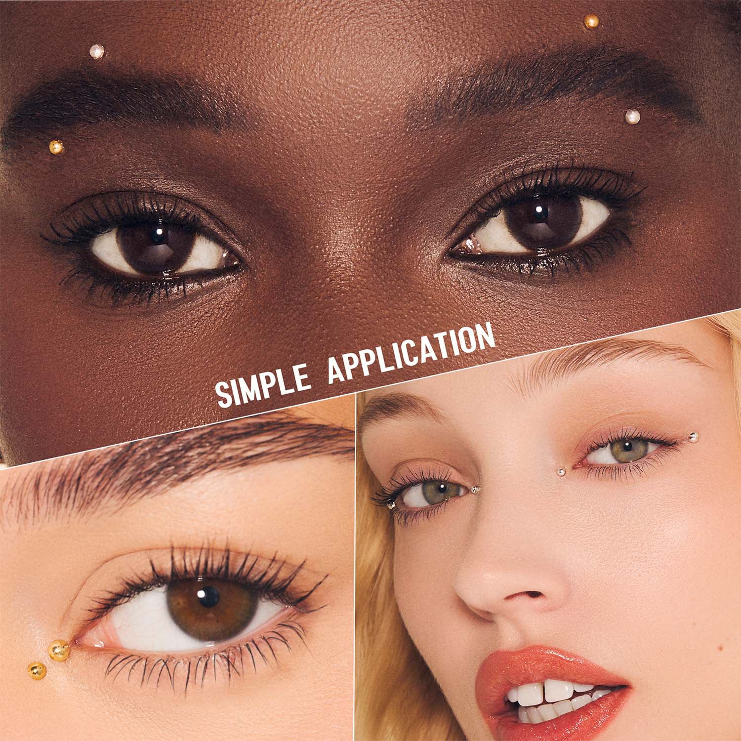 Self-Adhesive Face Pearls - Bold Metallic