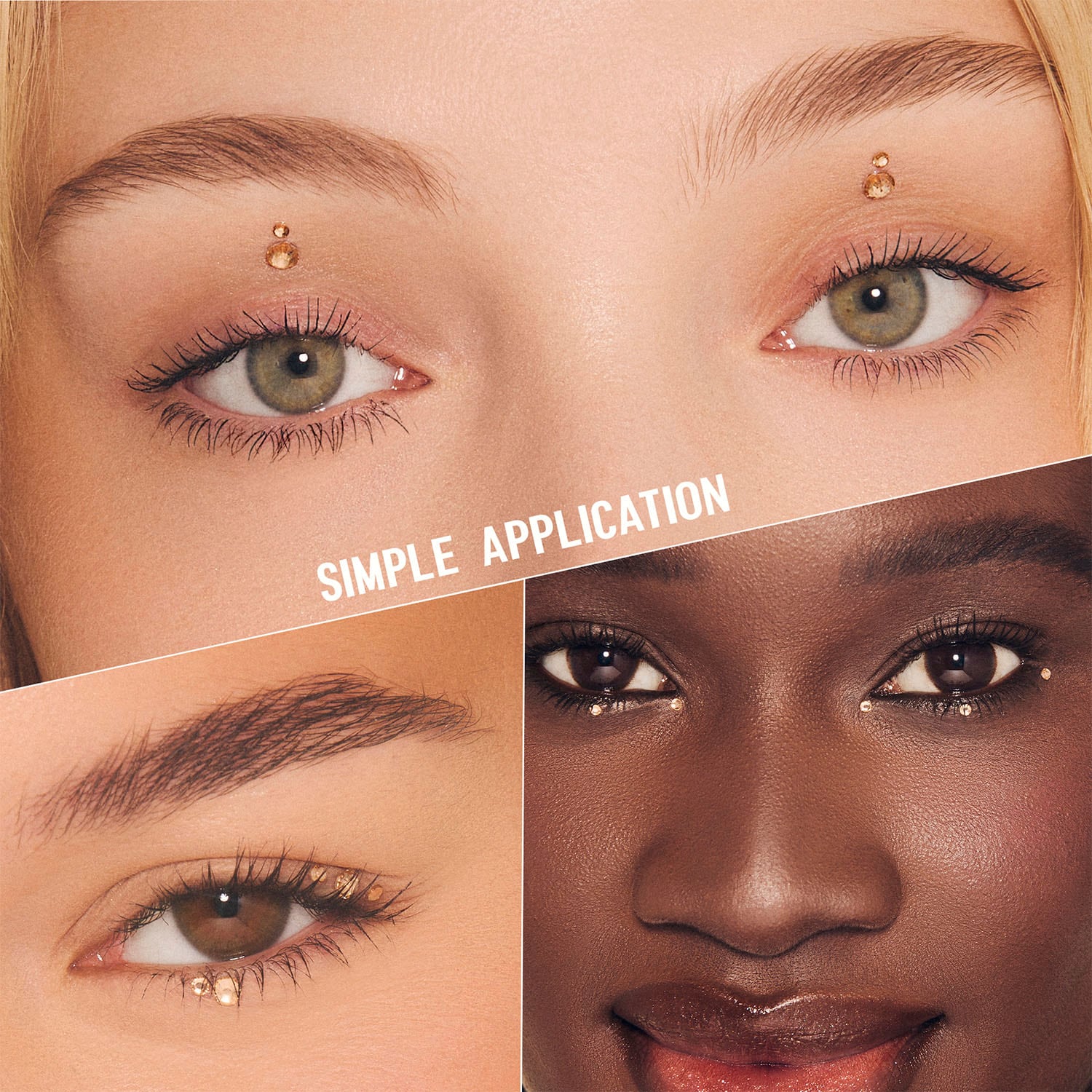 Self-Adhesive Face Gems - Crystalline Nude