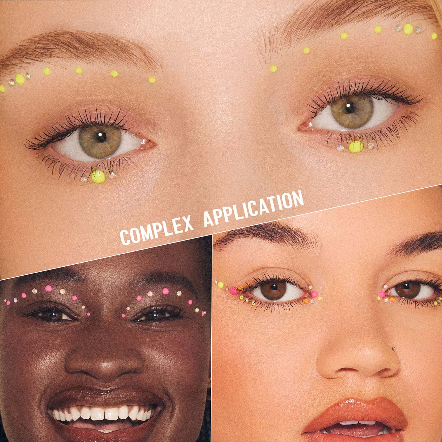 Self-Adhesive Face Gems - Solid Neon