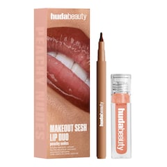 Makeout Sesh Lip Duo Peachy Nudes - Set para labios, Huda Beauty